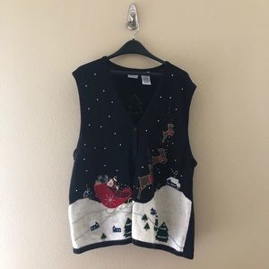 Ugly Christmas Sweater Vest Womens 18/20